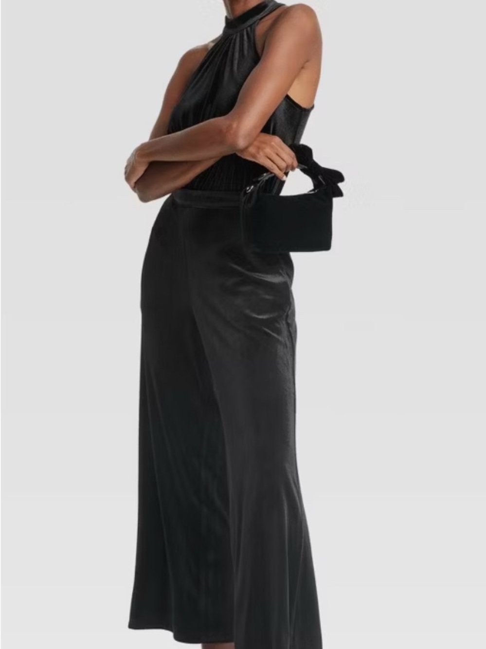 a new day Black Halter-Neck Wide Leg Jumpsuit